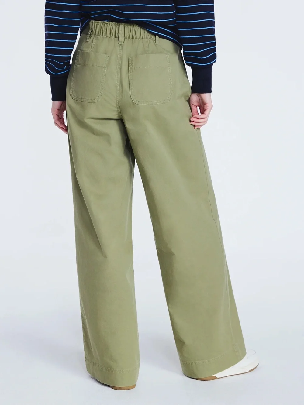FREE ASSEMBLY PATCH POCKET WIDE LEG PANTS